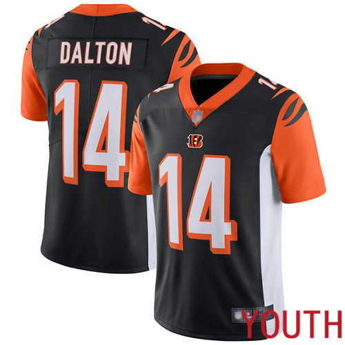 Cincinnati Bengals Limited Black Youth Andy Dalton Home Jersey NFL Footballl 14 Vapor Untouchable